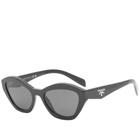 Prada Eyewear Women's PR A02S Sunglasses in Black/Dark Grey