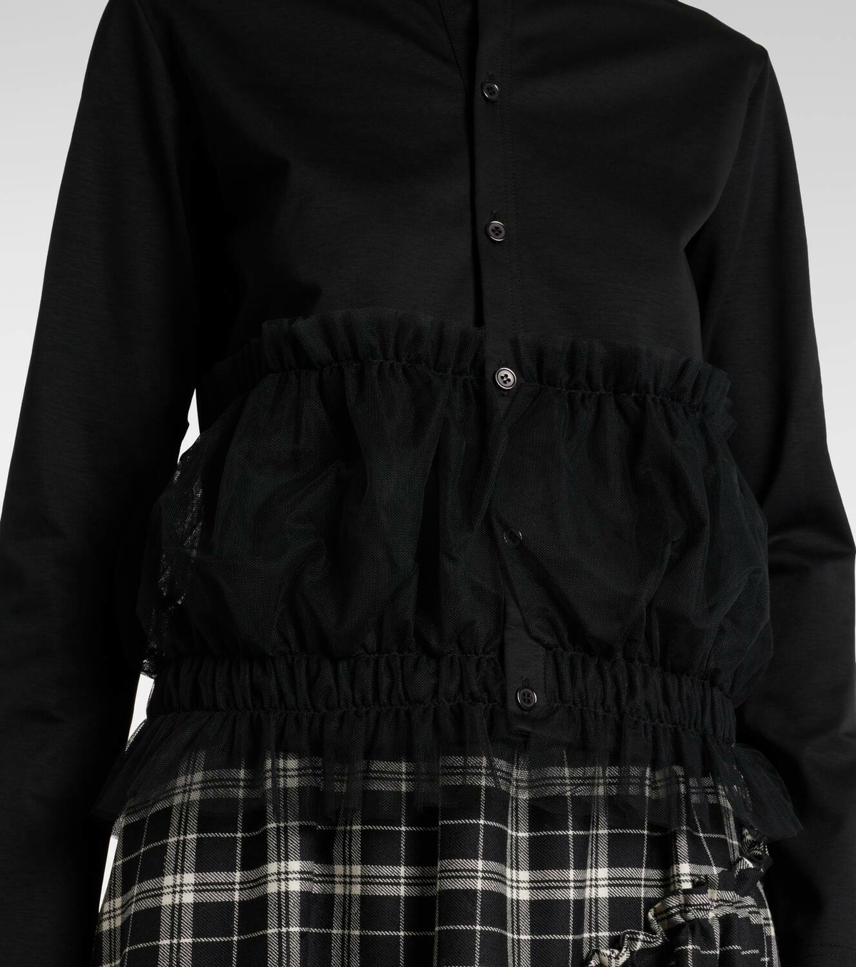 Noir Kei Ninomiya Ruffled cotton cardigan