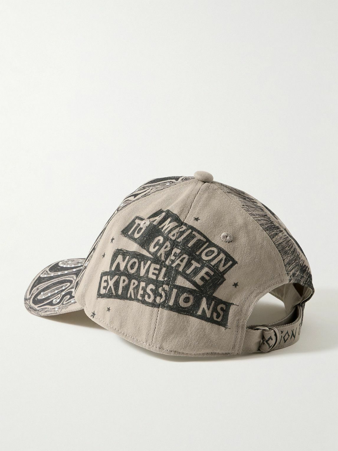 Acne Studios - Carli Biro Crystal-Embellished Printed Cotton-Twill Baseball Cap