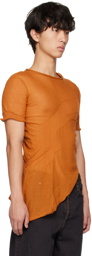 khanh brice nguyen SSENSE Exclusive Orange Scar T-Shirt