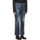 Junya Watanabe Blue Double Name Jeans