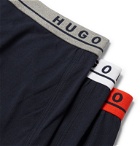 Hugo Boss - Three-Pack Stretch-Cotton Jersey Boxer Briefs - Blue