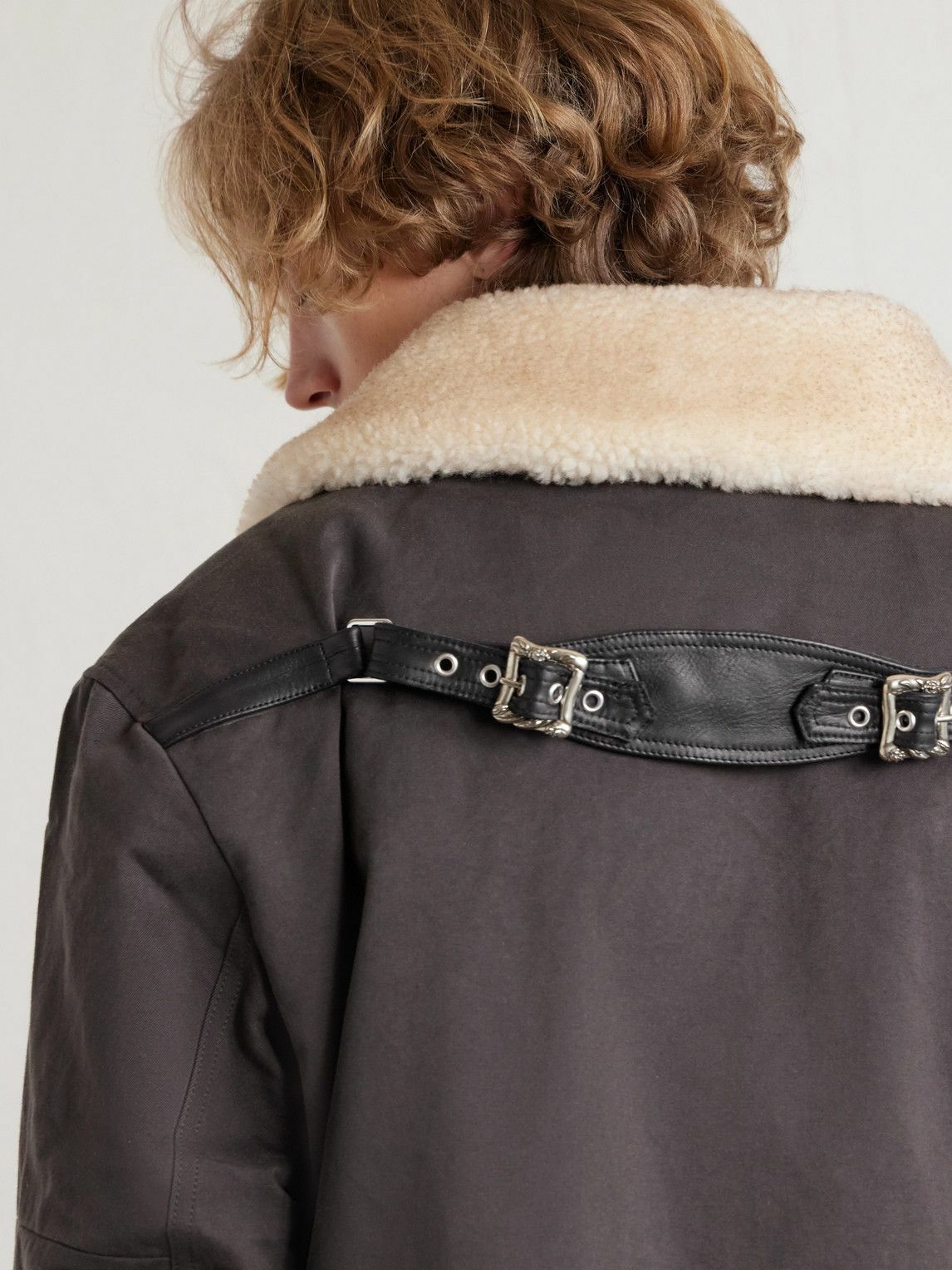 Enfants Riches Déprimés - Viktor Shearling-Trimmed Padded Cotton-Twill Jacket - Black