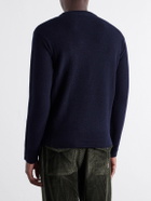 Moncler Grenoble - Logo-Appliquéd Virgin Wool Base Layer - Blue