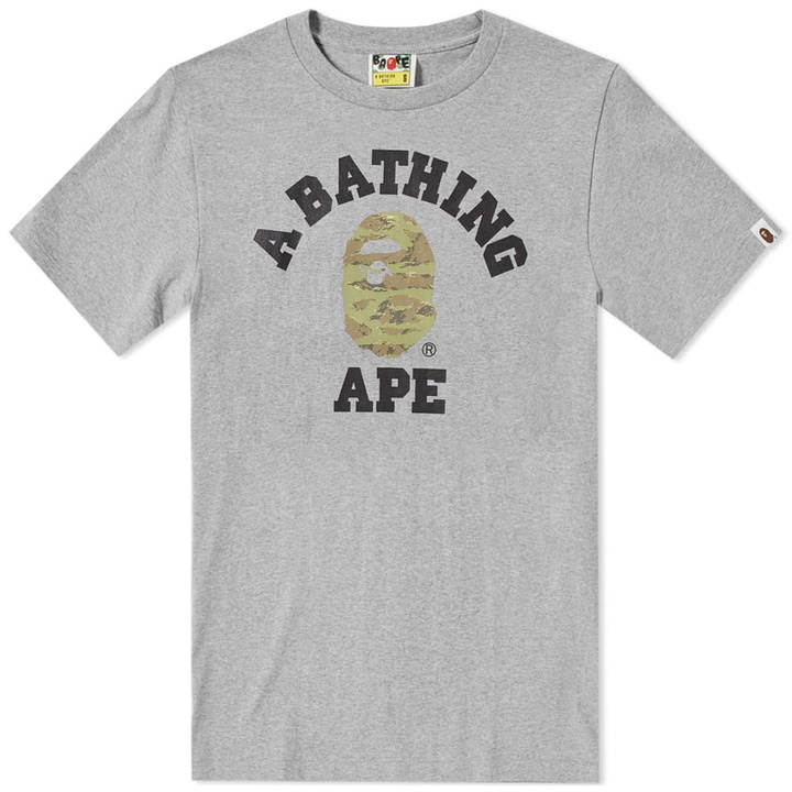 Photo: A Bathing Ape Tiger Camo College Tee