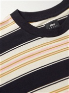EDWIN - Printed Striped Cotton-Jersey T-Shirt - Black