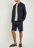 NN07 Blaze Striped Seersucker Shirt Navy
