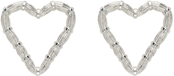 Photo: Bleue Burnham Silver Heart Willow Earrings