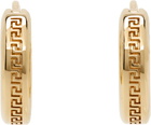 Versace Gold Greca Hoop Earrings