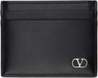 Valentino Garavani Black Vlogo Signature Card Holder