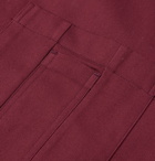 LOEWE - Logo-Embroidered Cotton-Drill Shirt - Burgundy