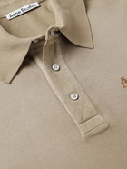 Acne Studios - Oversized Logo-Embroidered Cotton-Piqué Polo Shirt - Neutrals