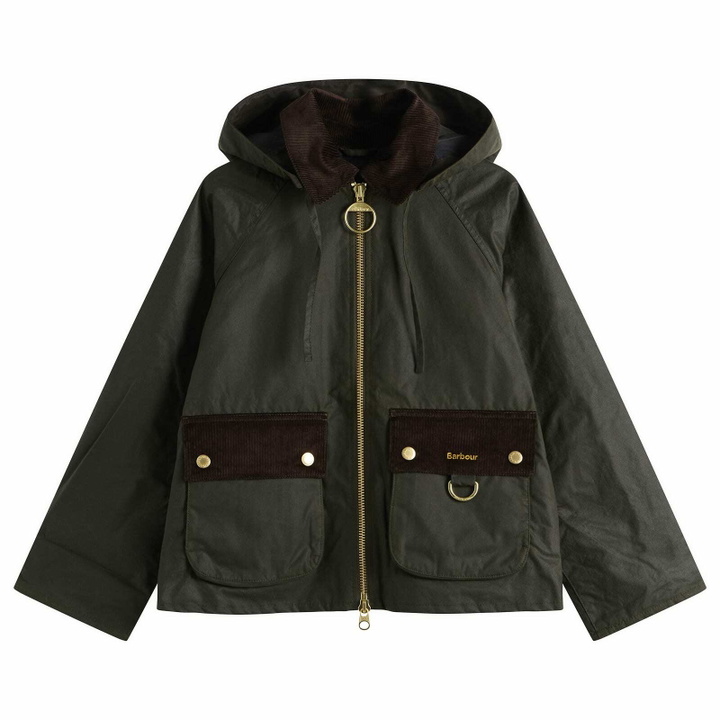 Photo: Barbour Women's Carville Wax Jacket in Fern/Shadow Classic