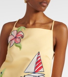 Leo Lin Leia beaded patch-appliqué minidress