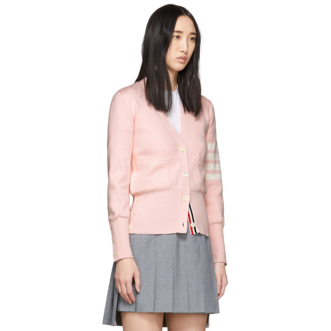 Thom browne hotsell pink cardigan