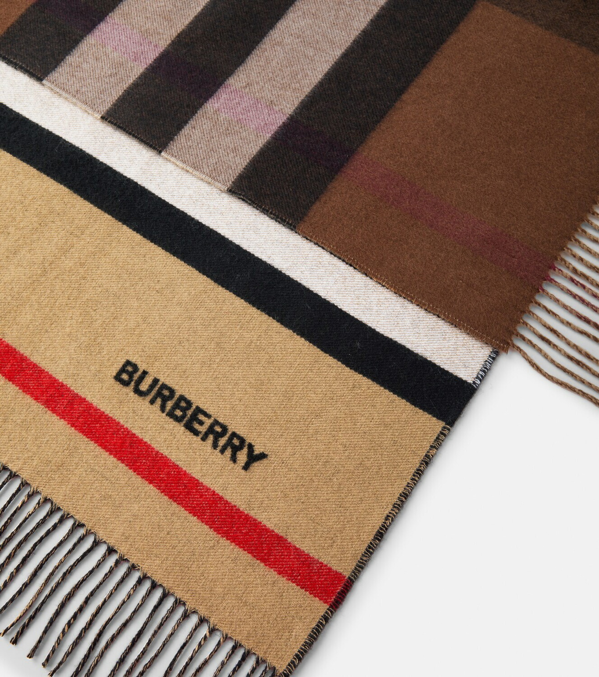 Burberry - Icon Stripe cashmere and wool blanket