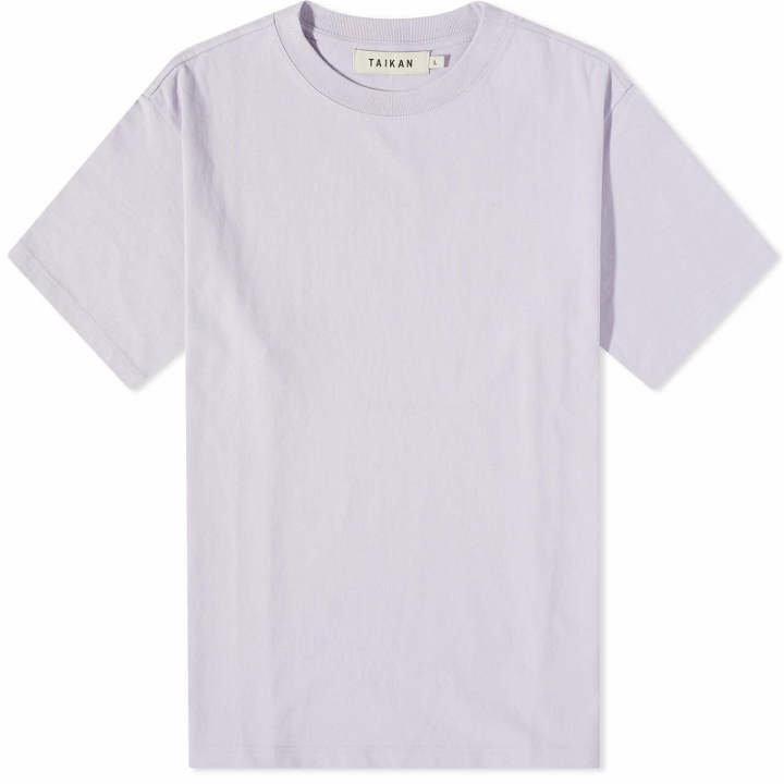 Photo: Taikan Men's Plain Heavyweight T-Shirt in Lavender