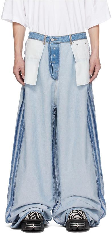 Photo: VETEMENTS Blue Inside Out Jeans