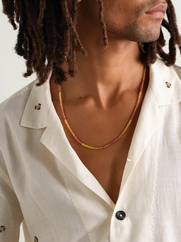 Photo: JIA JIA - Gold Beaded Sapphire Necklace