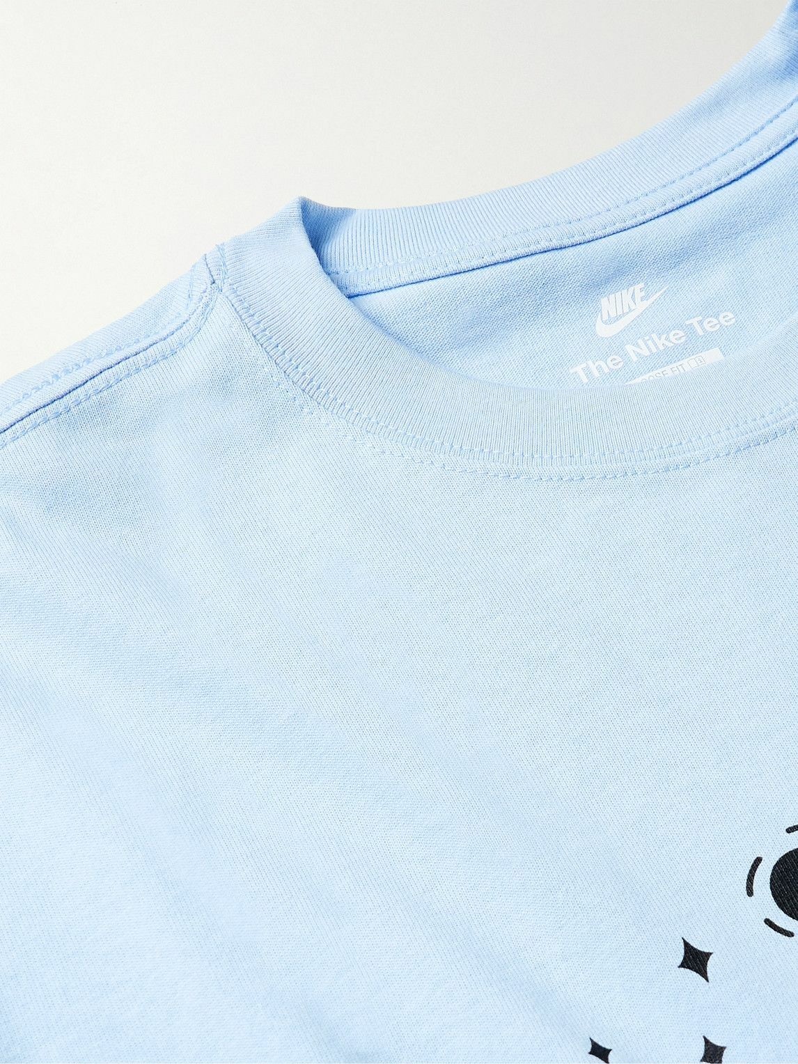 Nike - Sportswear Printed Cotton-Jersey T-Shirt - Blue Nike