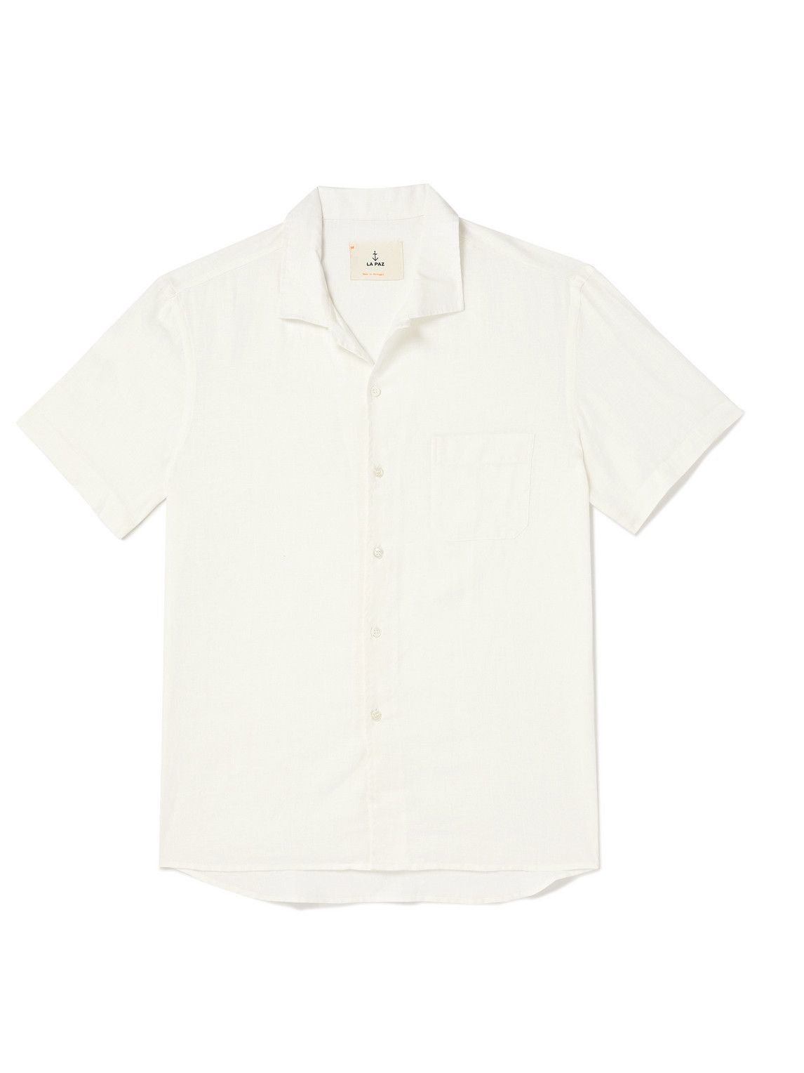 La Paz - Silveira Convertible-Collar Linen Shirt - Neutrals