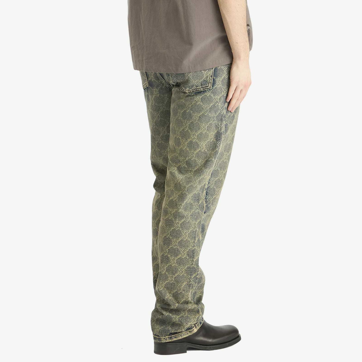Daily Paper Men's Shield Laser Washed Jeans in Blue