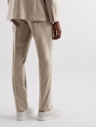 Brunello Cucinelli - Straight-Leg Pleated Wool Suit Trousers - Neutrals