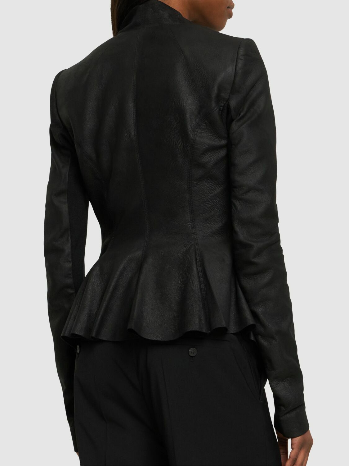 RICK OWENS - Hollywood Leather Self-tie Jacket