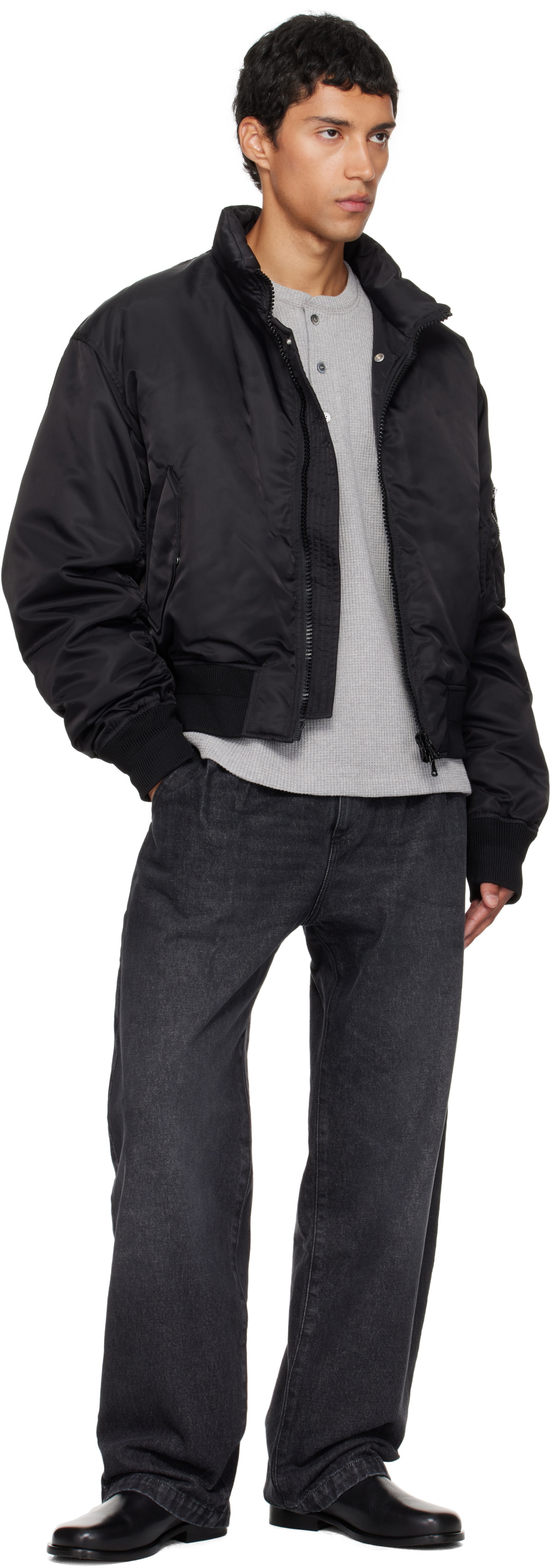 COOR Black Stand Collar Neck Down Jacket COOR COOR Black Stand Collar Neck Down Jacket COOR