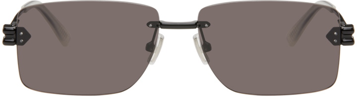 Photo: Bottega Veneta Silver Square Sunglasses