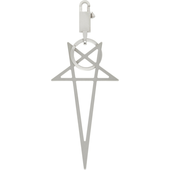 Photo: Rick Owens Silver Big Pentagram Keychain