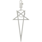 Rick Owens Silver Big Pentagram Keychain