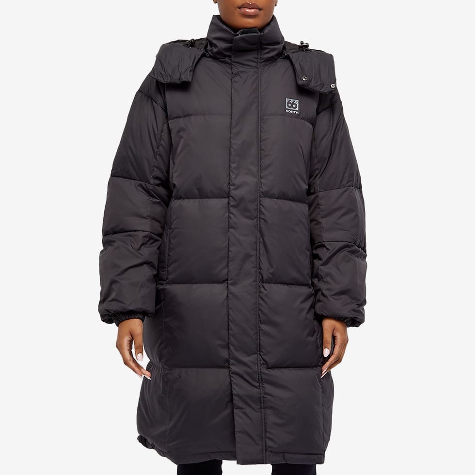 66° North Women's Dyngja Down Coat in Obsidian 66° North
