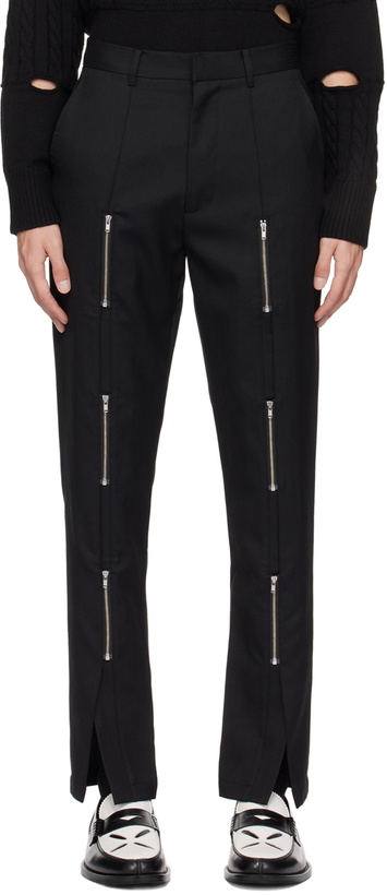 Photo: The World Is Your Oyster Black Zipper Trousers