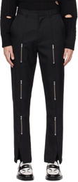 The World Is Your Oyster Black Zipper Trousers