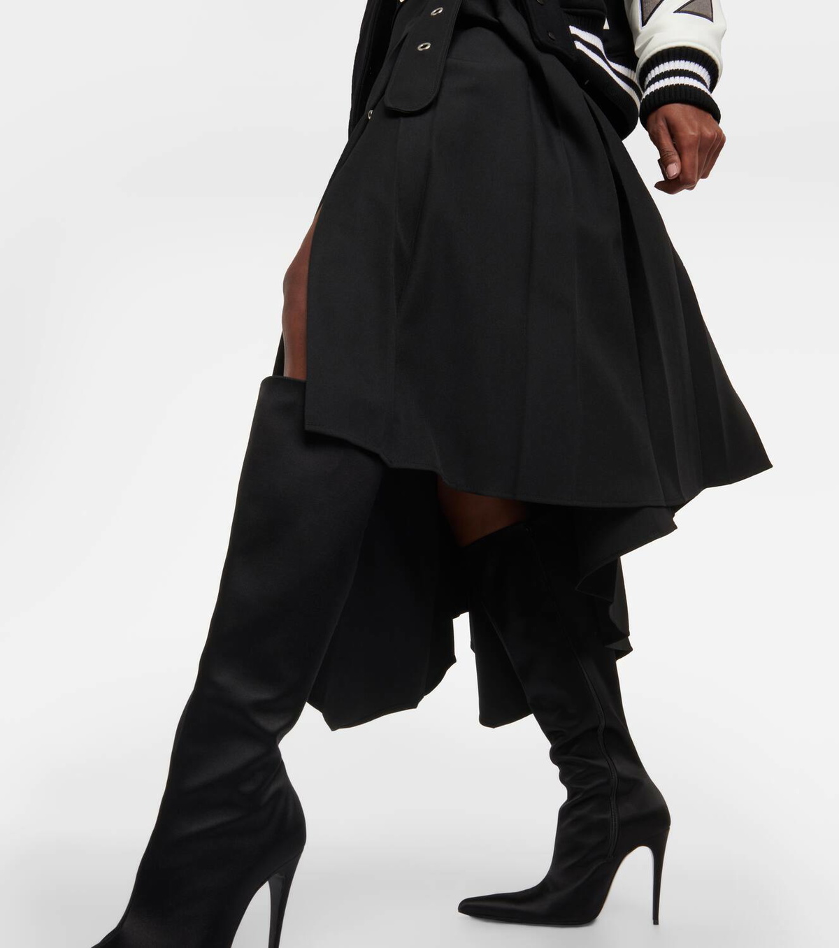 スカート OFF-WHITE Pleated midi skirt Black  OWCW006F23FAB0021000 Off-White Pleated midi skirt - Black - Women