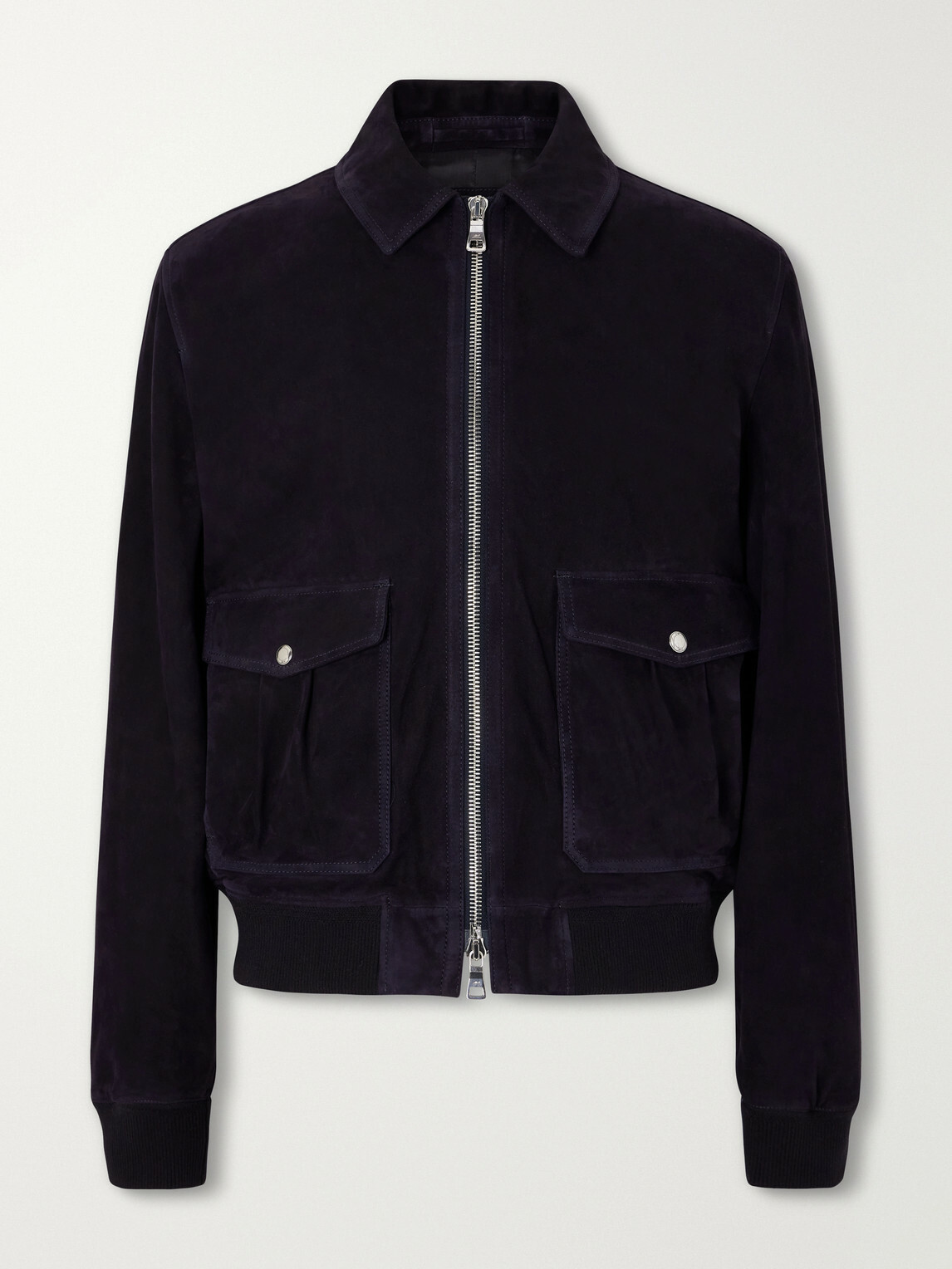 Mr P. - Suede Blouson Jacket - Blue