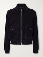 Mr P. - Suede Blouson Jacket - Blue
