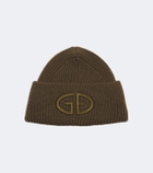 Goldbergh Valerie embroidered ribbed-knit beanie