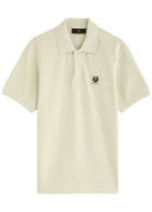 Belstaff Logo Piqué Cotton Polo Shirt Beige