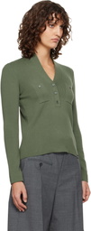MM6 Maison Margiela Khaki Cotton Sweater