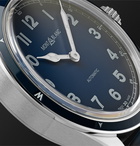 Montblanc - 1858 Automatic 40mm Stainless Steel and Leather Watch, Ref. No. 126758 - Blue