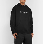 Givenchy - Logo-Print Loopback Cotton-Jersey Hoodie - Black