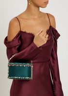 Rosantica Holli Buganville Crystal-embellished Satin top Handle bag - Teal - One Size