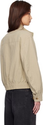 COOR Beige Linen Blend Harrington Jacket