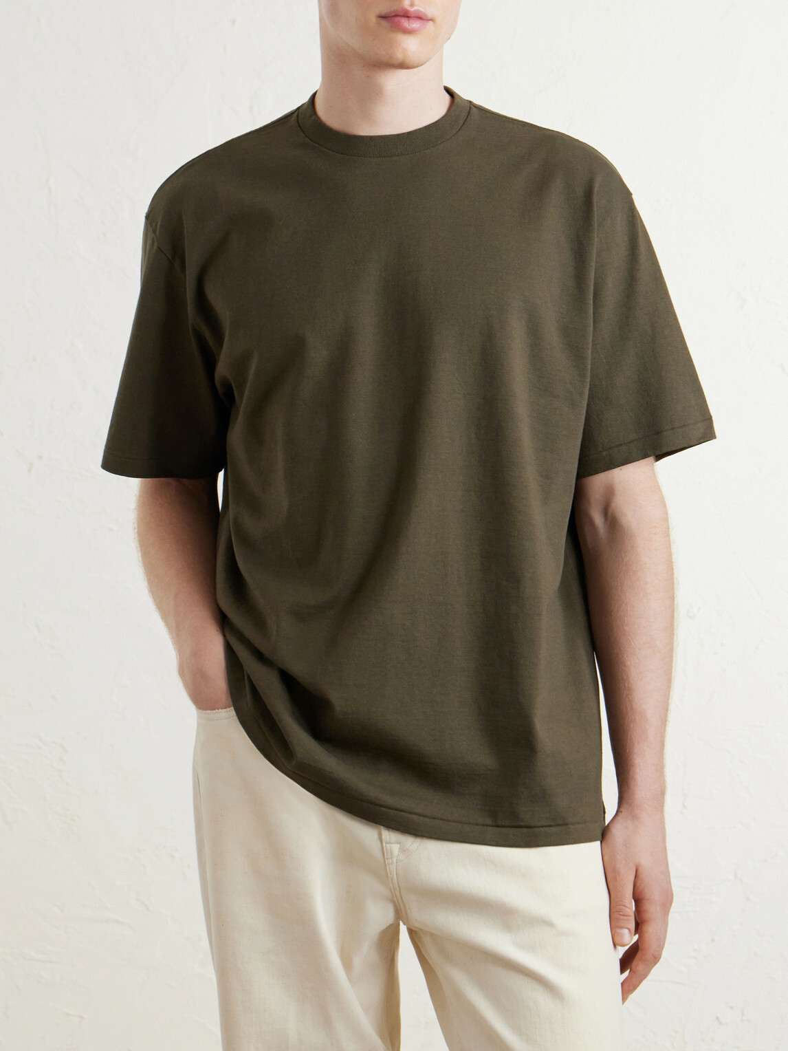 A.PRESSE - Heavy Weight Cotton-Jersey T-Shirt - Green