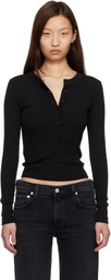 Citizens of Humanity Black Varra Henley T-shirt