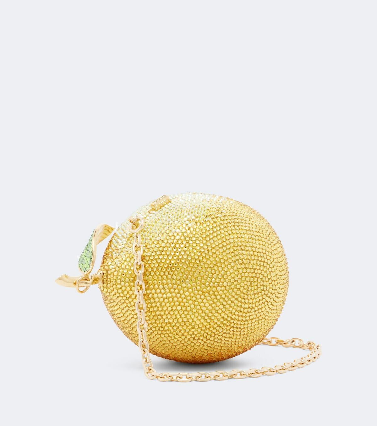 Judith Leiber Couture Citron Lemon embellished clutch