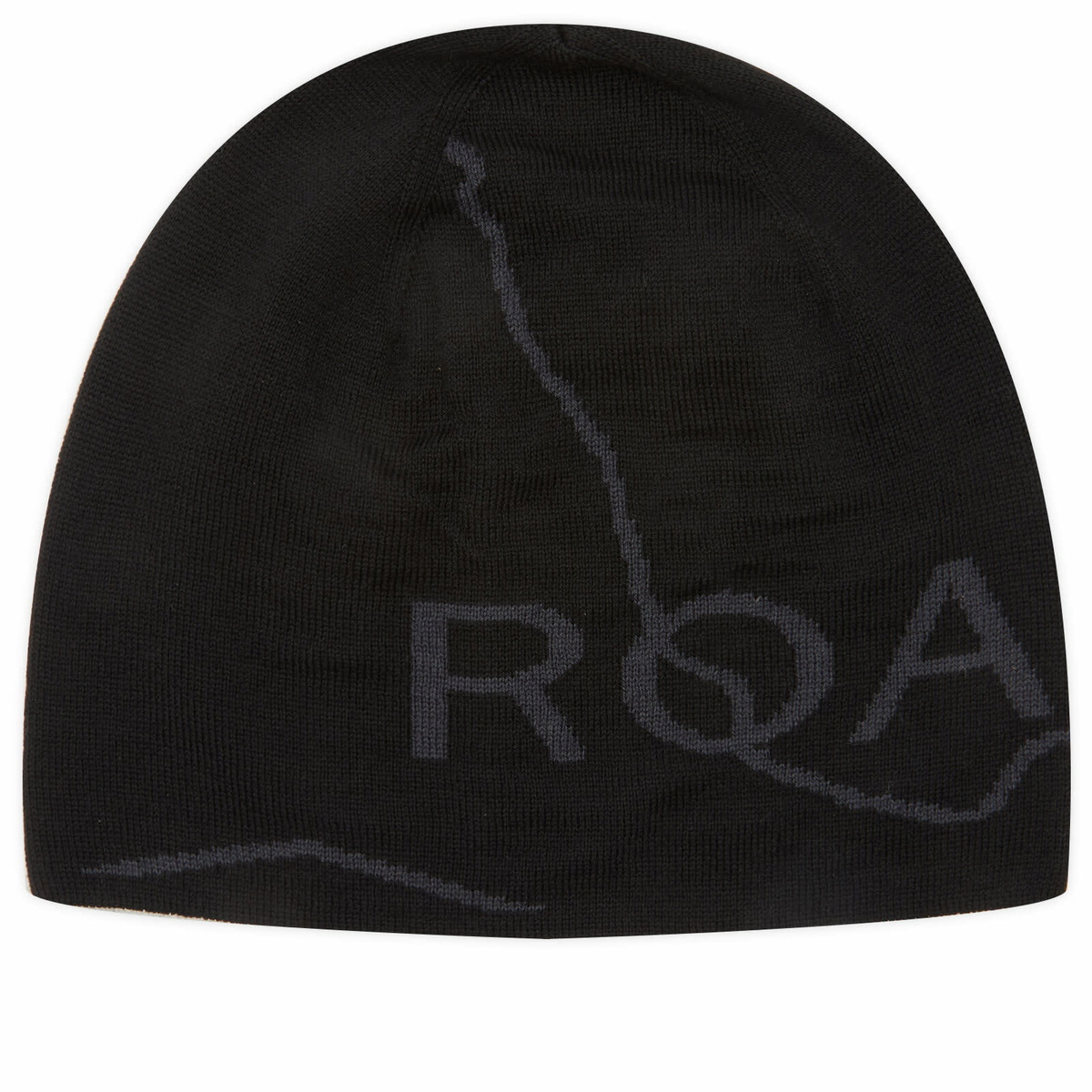ROA Men's Logo Wool Beanie in Black 