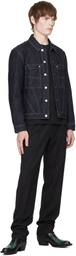 LGN Louis Gabriel Nouchi Navy Denim Trucker Jacket